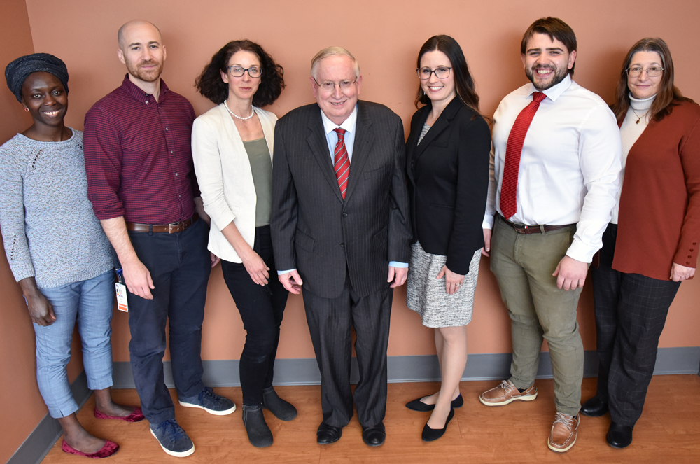 This is a photo of Dr. Anthony Rothschild and his staff at the Center for Pschopharmacological Research and Treatment
