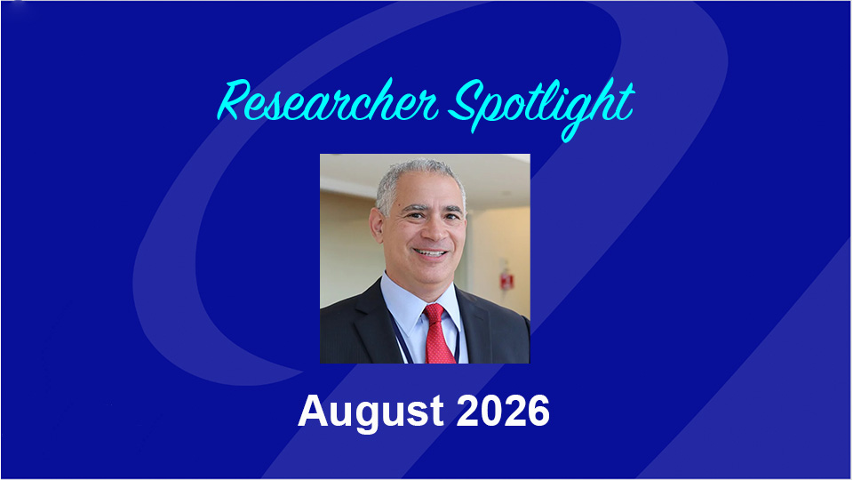  Researcher Spotlight, August 2026, image of Dr. David Smelson
