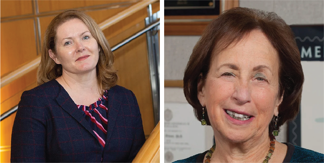 Left to right: Drs. Kate Fitzgerald and Judith Ockene