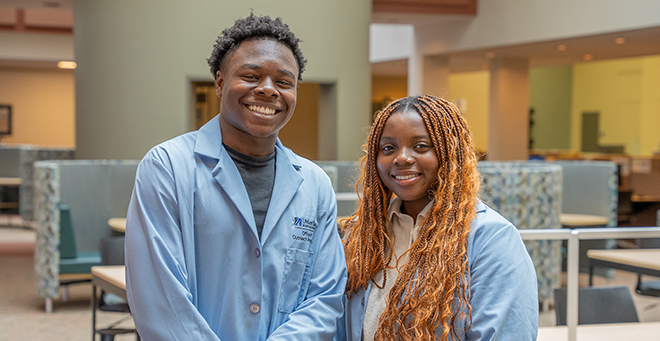 Two participants of the High School Health Careers Program 2024