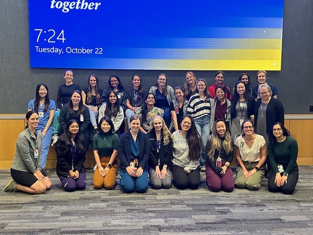 Image of the Women in Medicine group gathered for a fall event
