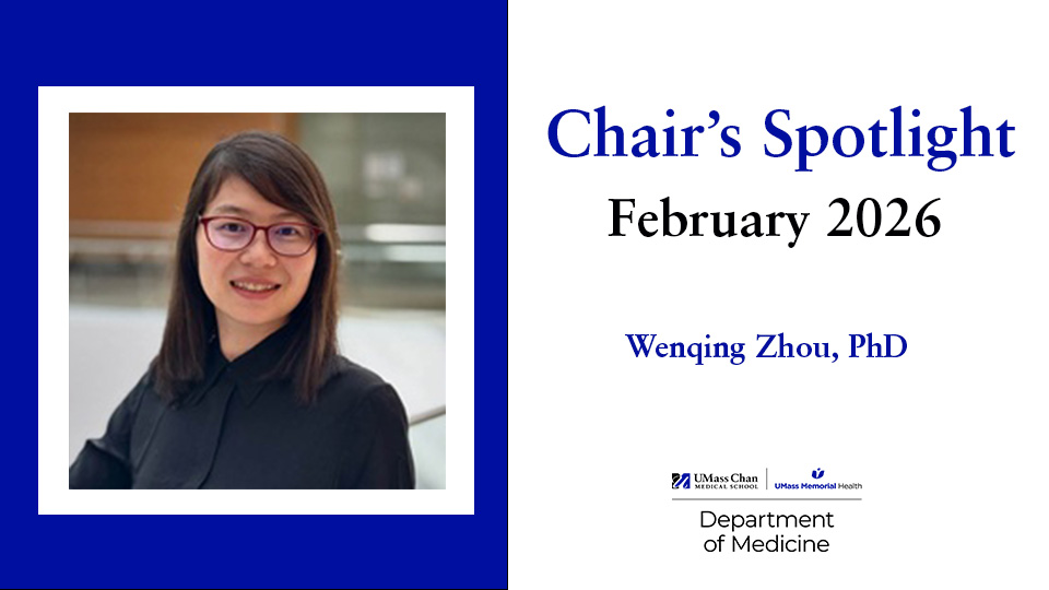 Chair's Spotlight, February 2026, Wenqing Zhou, PhD