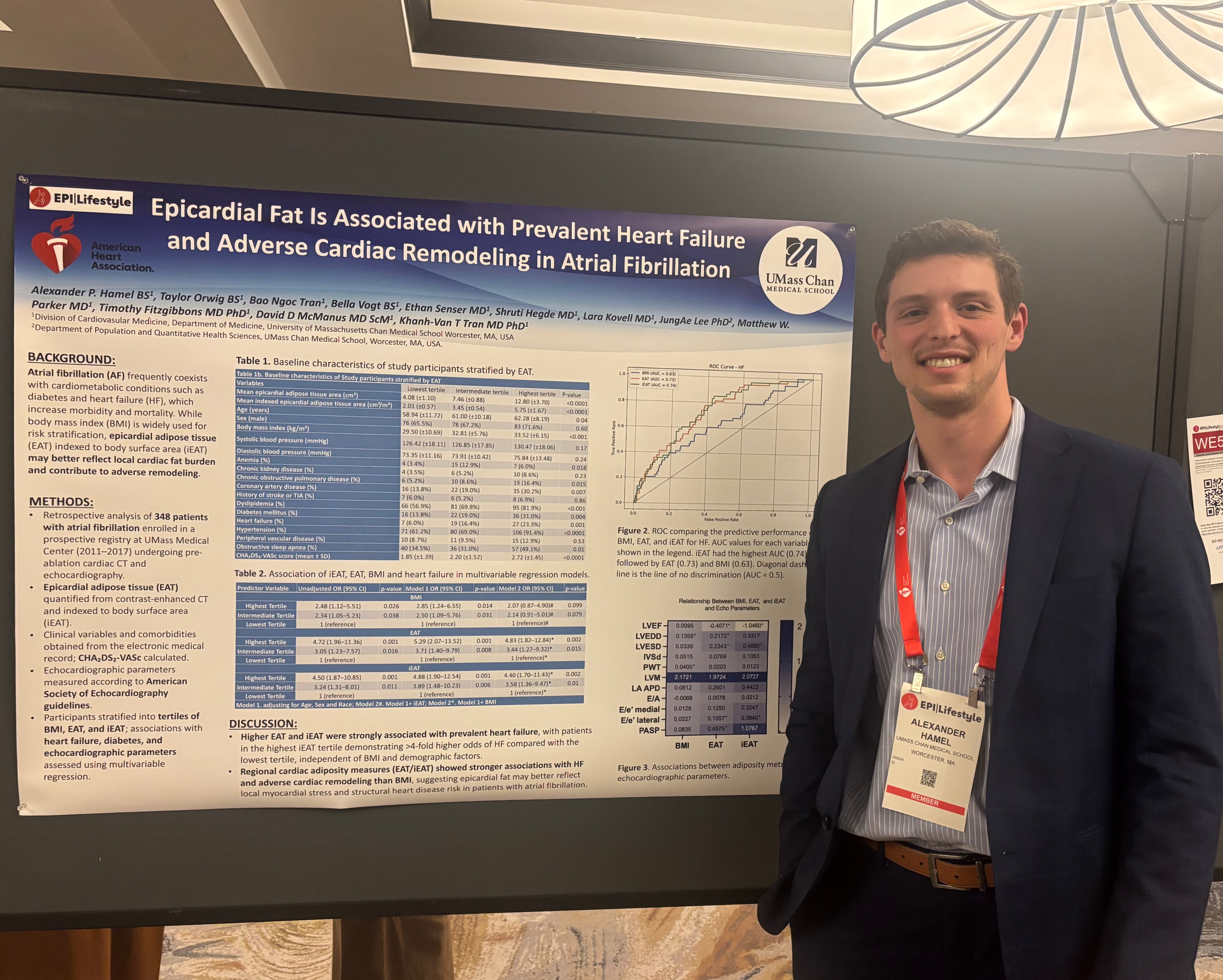 Alex Hamel presenting a poster