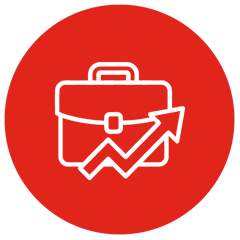 briefcase with upward arrow in a circle png