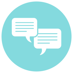 conversation bubble in circle png