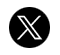 white X in black circle