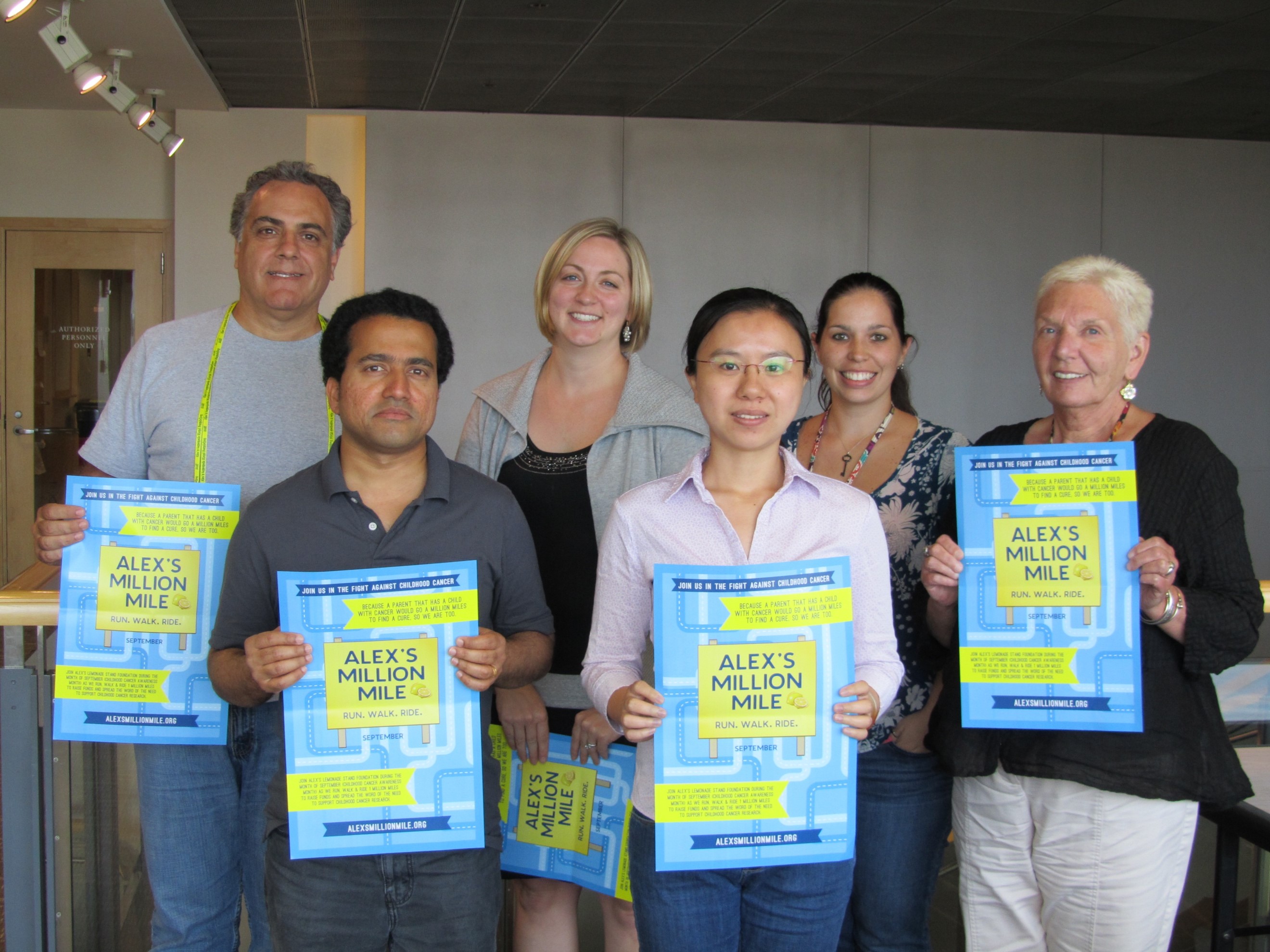 Fall 2014 The Castilla Laboratory participates in the ALEX’S MILLION MILE RUN, WALK, RIDE, for the Alex’s Lemonade Stand Foundation for Childhood Cancer.jpg