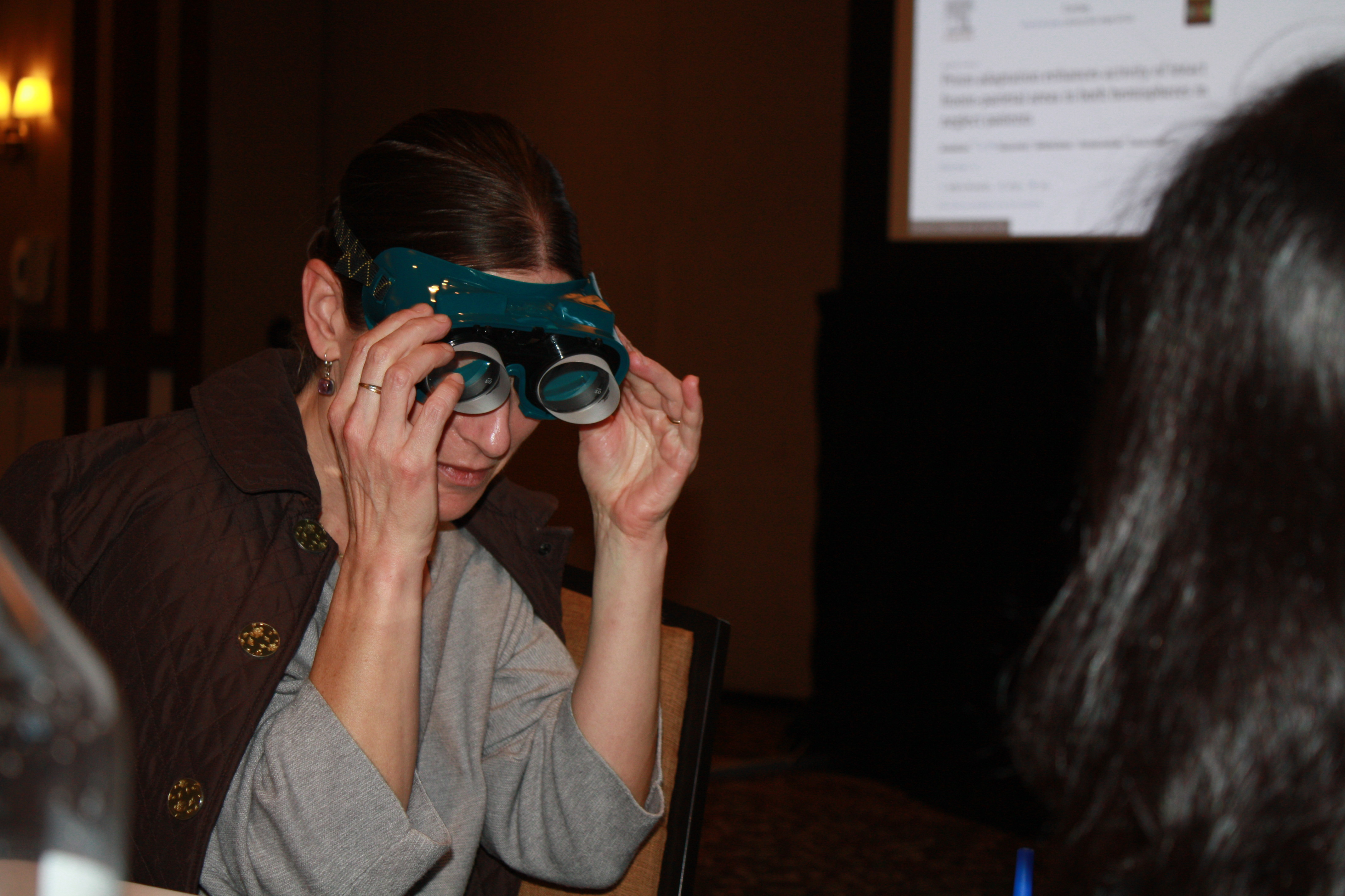 Presentation of goggles at the event