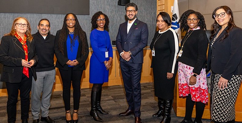 Imari K. Paris Jeffries, PhD with members of the UMass Chan Diversity and Inclusion Office