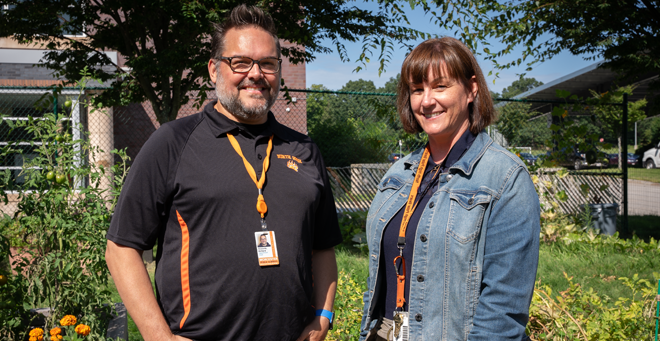 Richard Howarth, EdD, and Maura Doyle, teachers at North High School