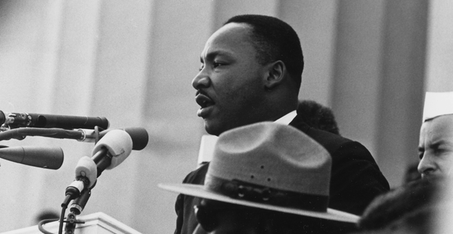 Martin Luther King Jr. delivering his 'I Have a Dream' speech on Aug. 28, 1963. Photo: Rowland Scherman courtesy of the National Archives
