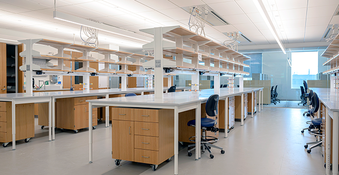 Inside of a lab space