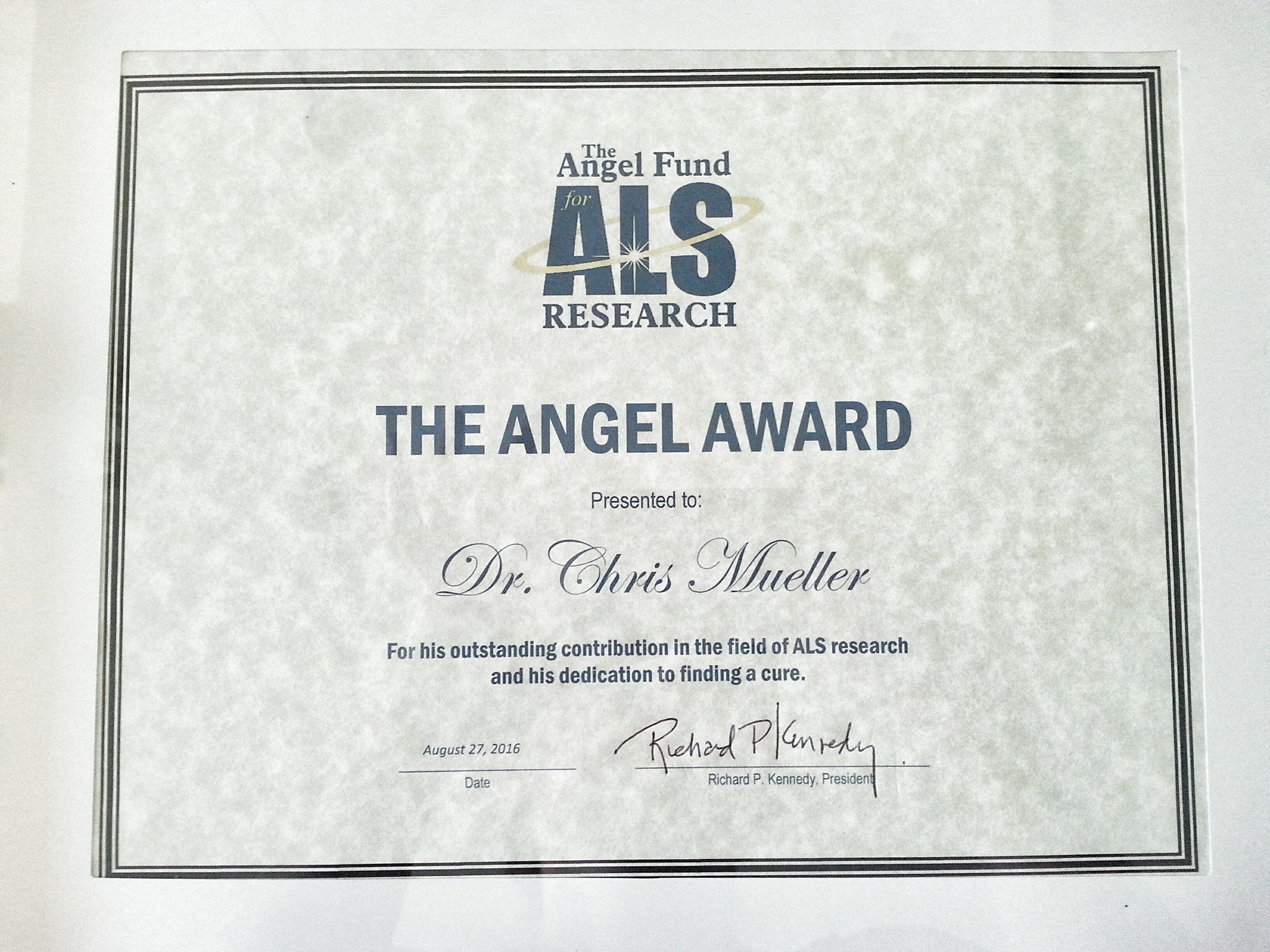 2016 Angel Award Angel Fund Chris Mueller 2016 Angel Award Angel Fund Chris Mueller