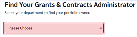 dropdown block highlighting dropdown field