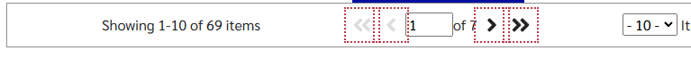 displaying pagination 