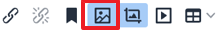 WYSIWYG menu identifying the image icon
